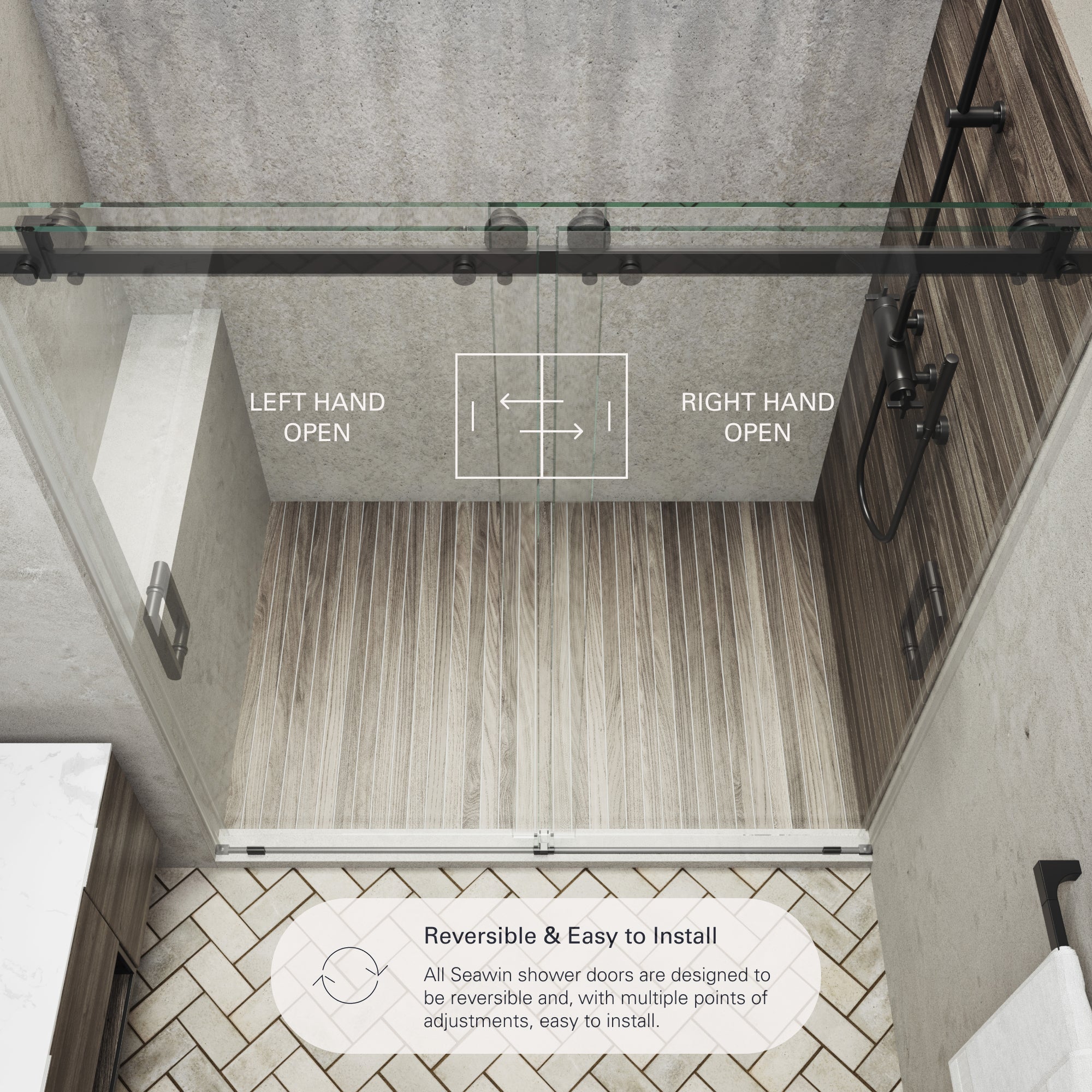 Alumni Frameless Sliding Shower Door