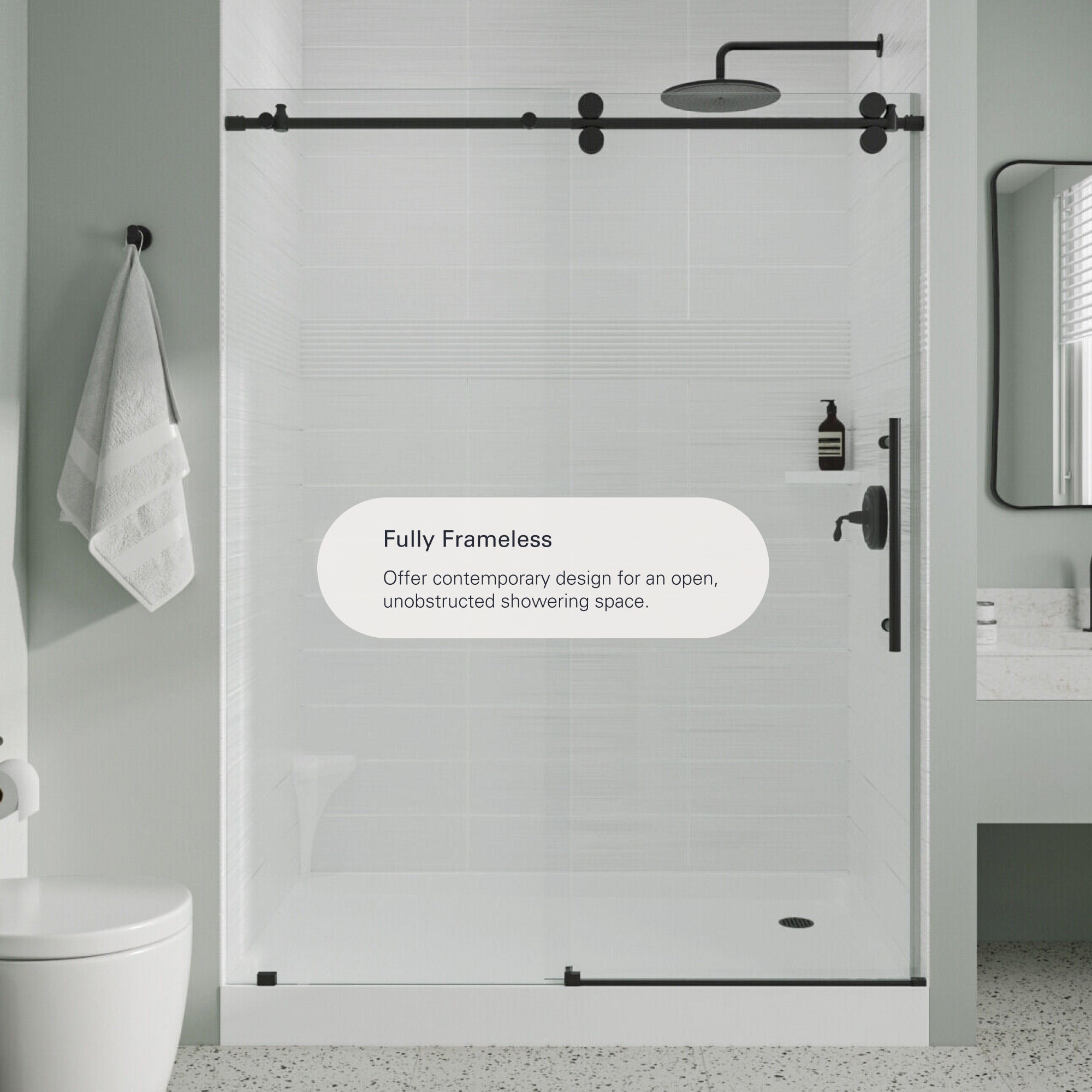 Briza Frameless Sliding Shower Door
