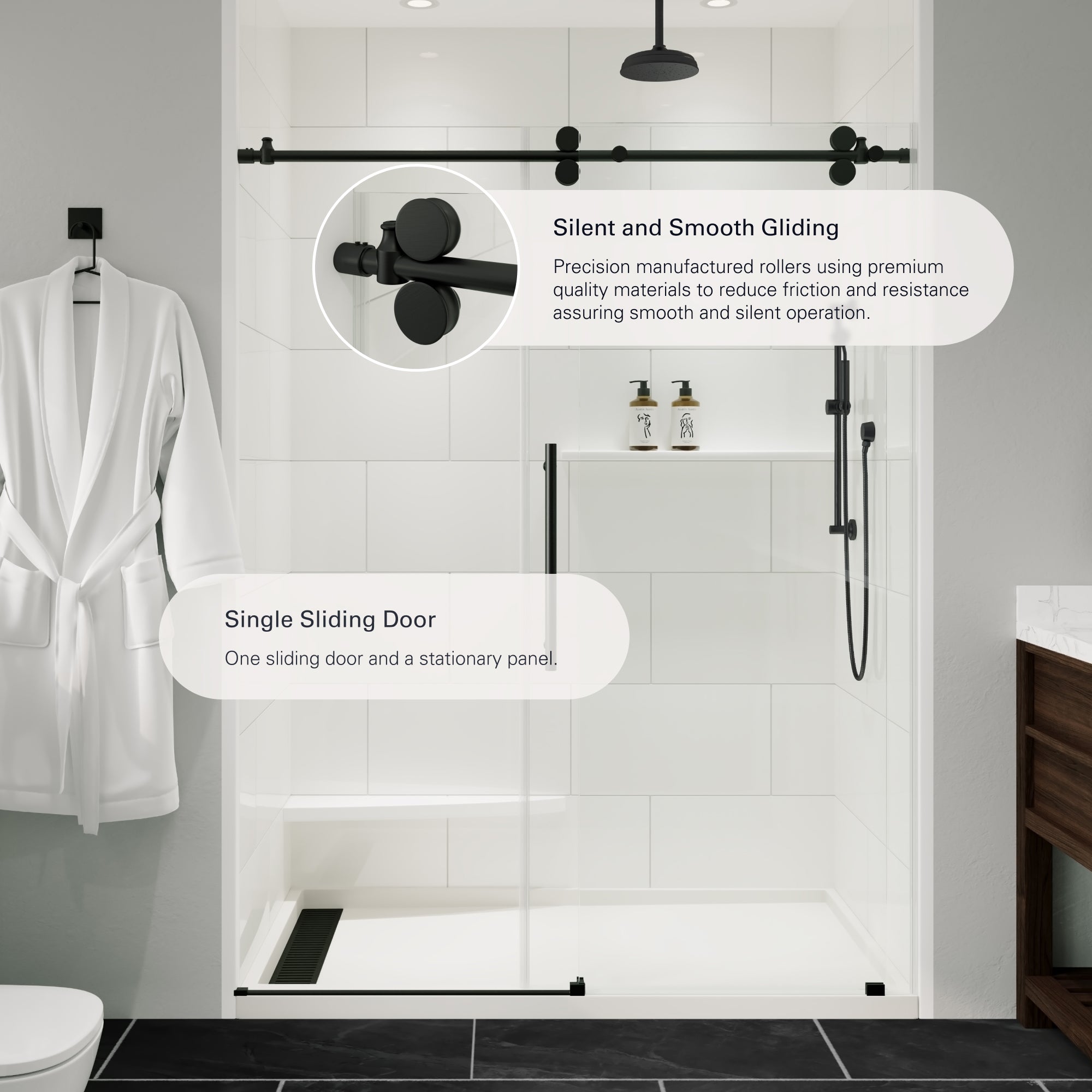 Briza Frameless Sliding Shower Door