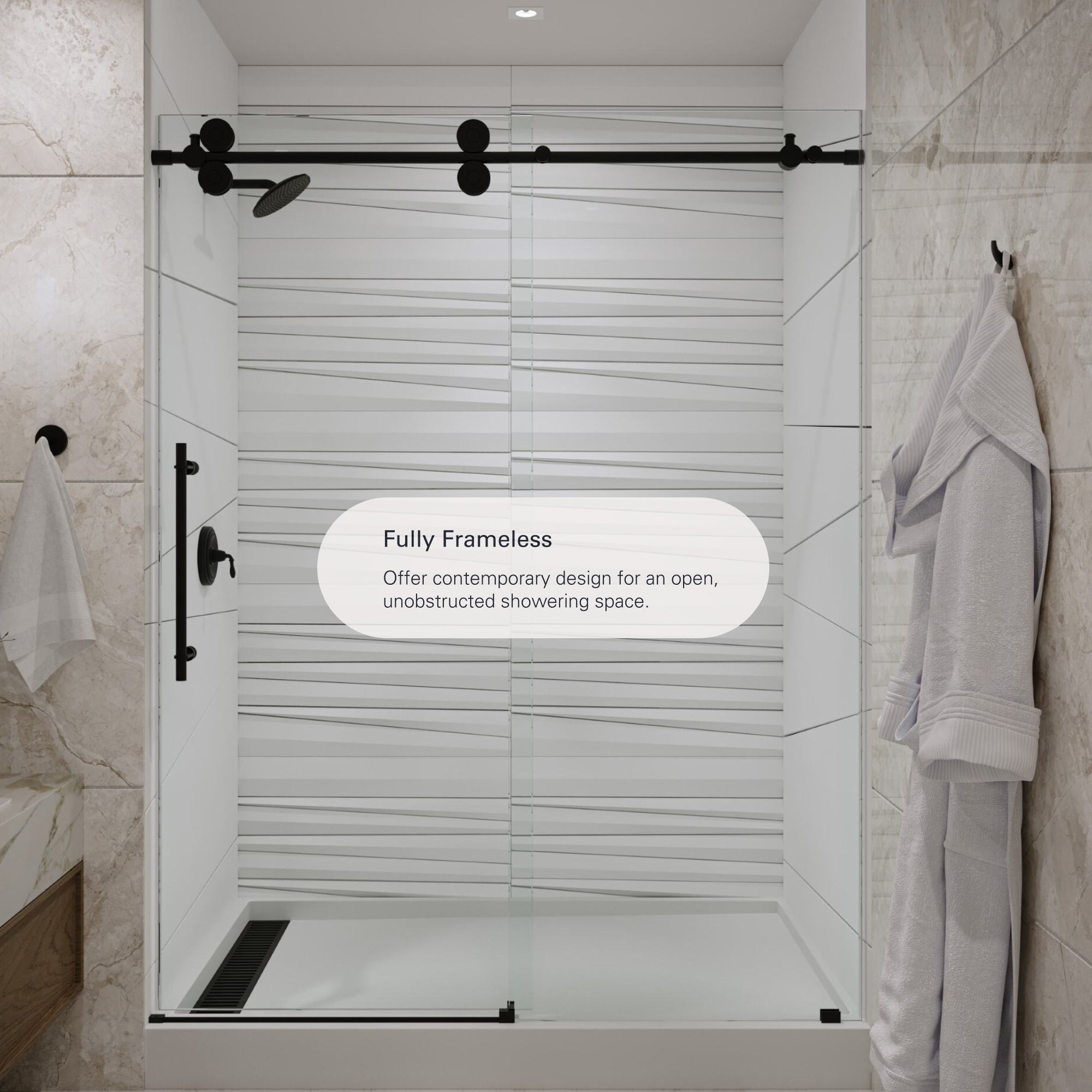 Cosmo Frameless Sliding Bathtub Door