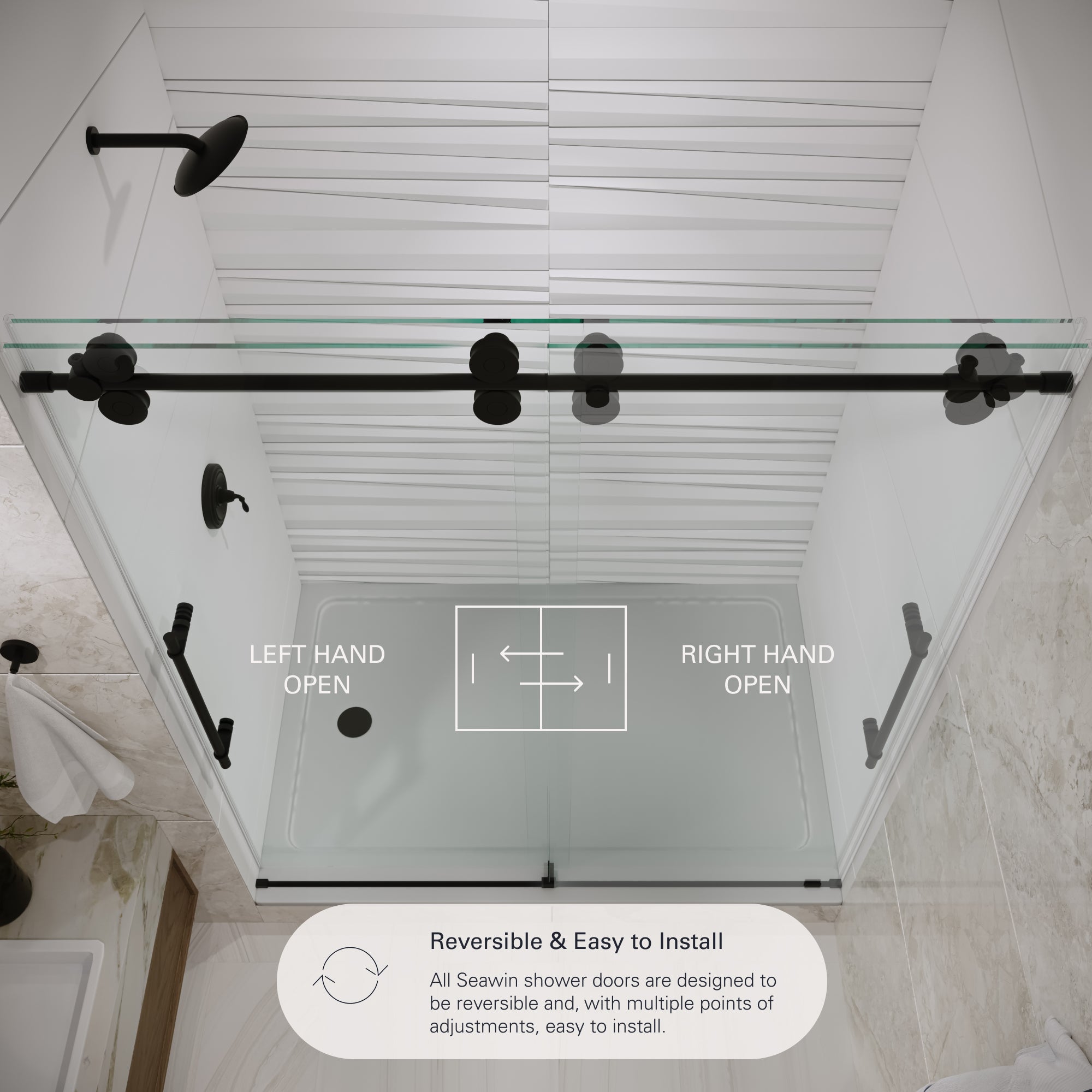 Cosmo Frameless Sliding Bathtub Door