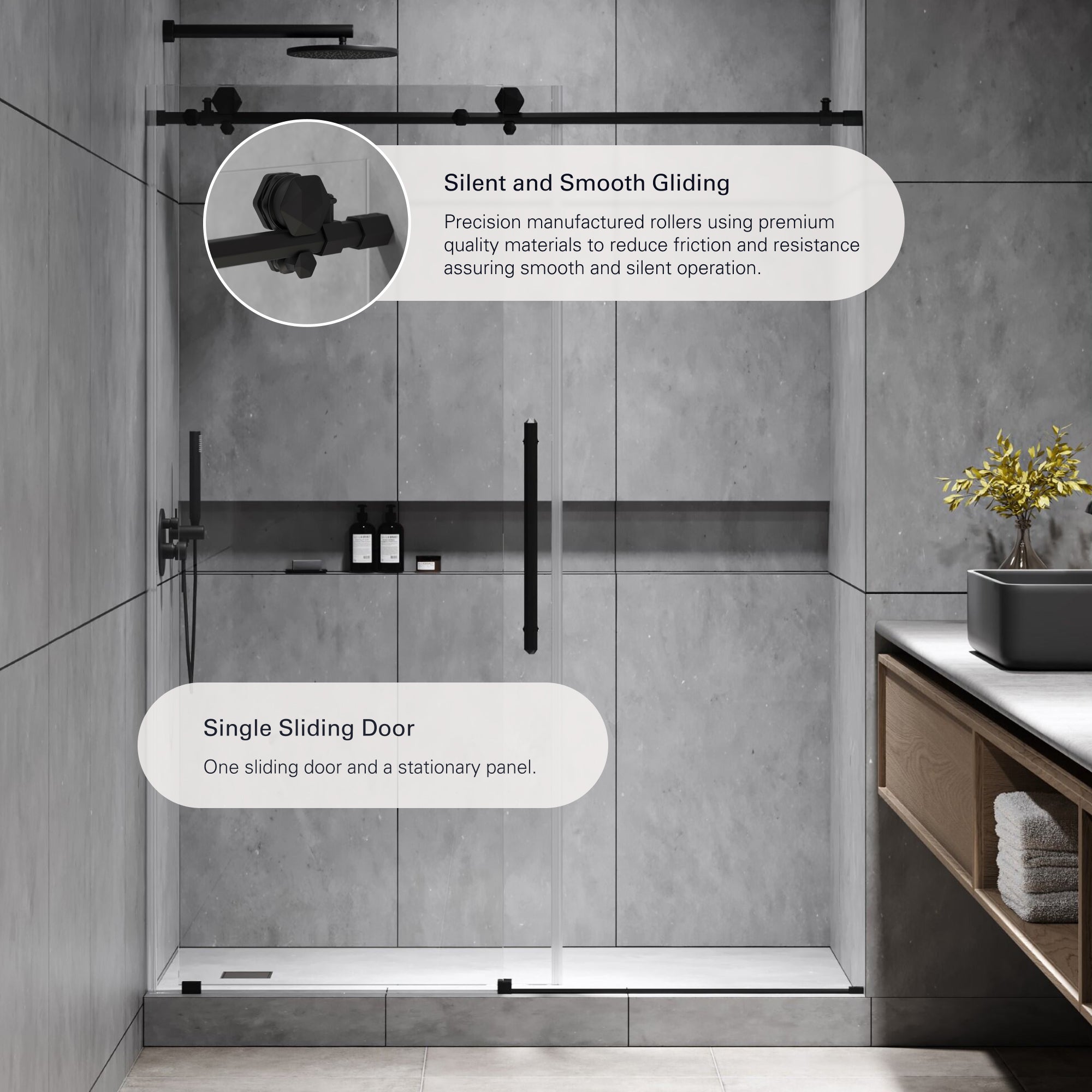 Diamond Frameless Sliding Shower Door