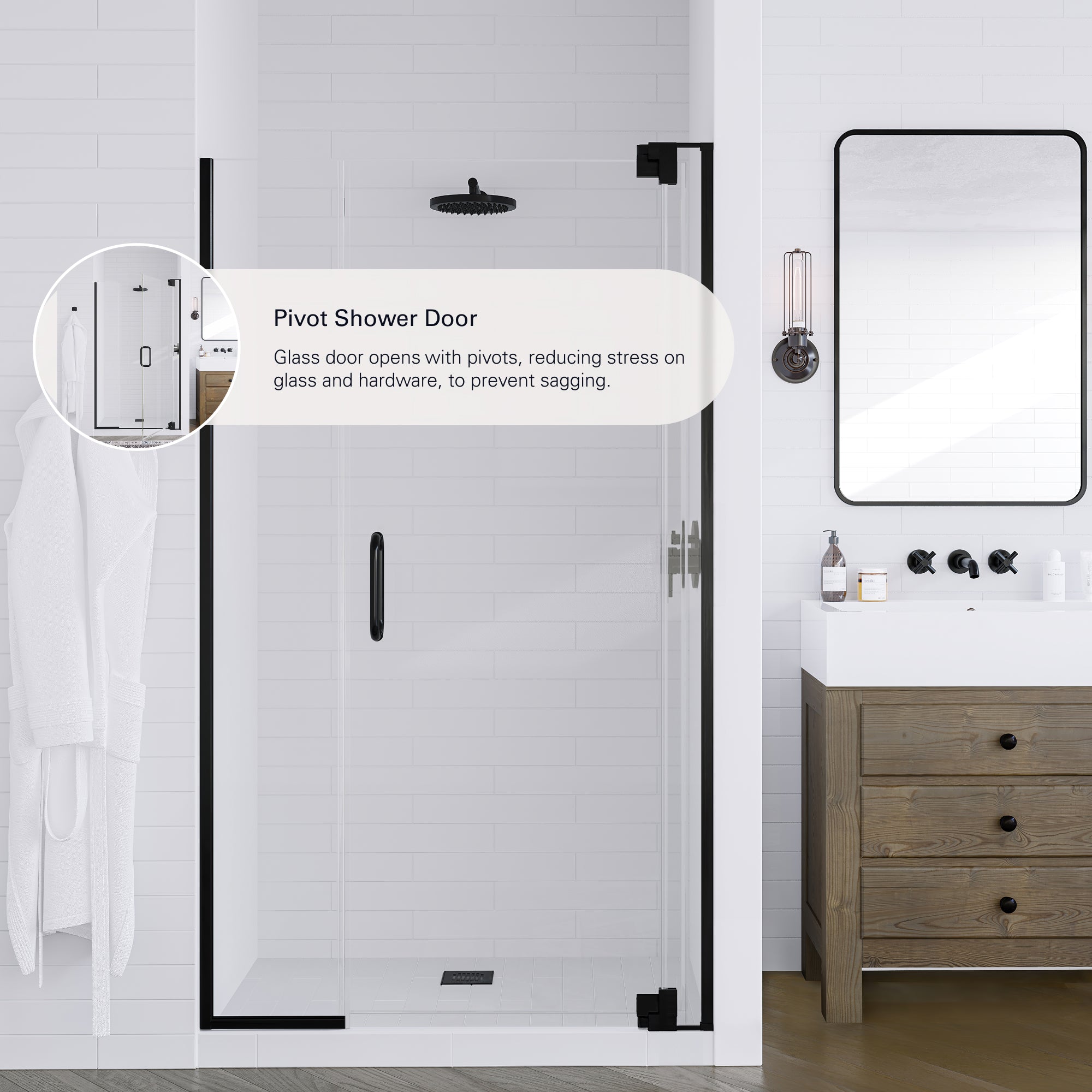 Flex X Duo Frameless Pivot Shower Door