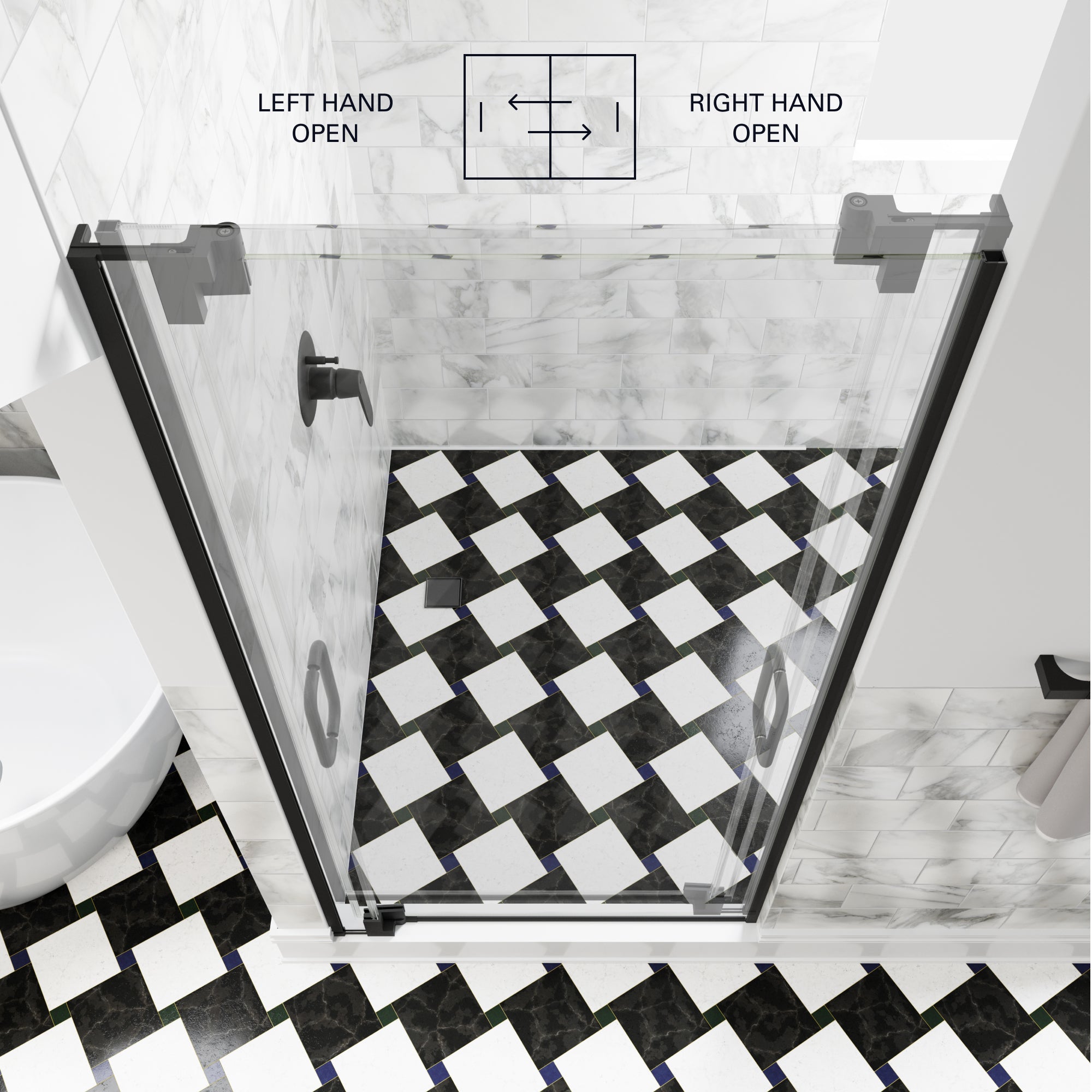 Flex X Frameless Pivot Shower Door