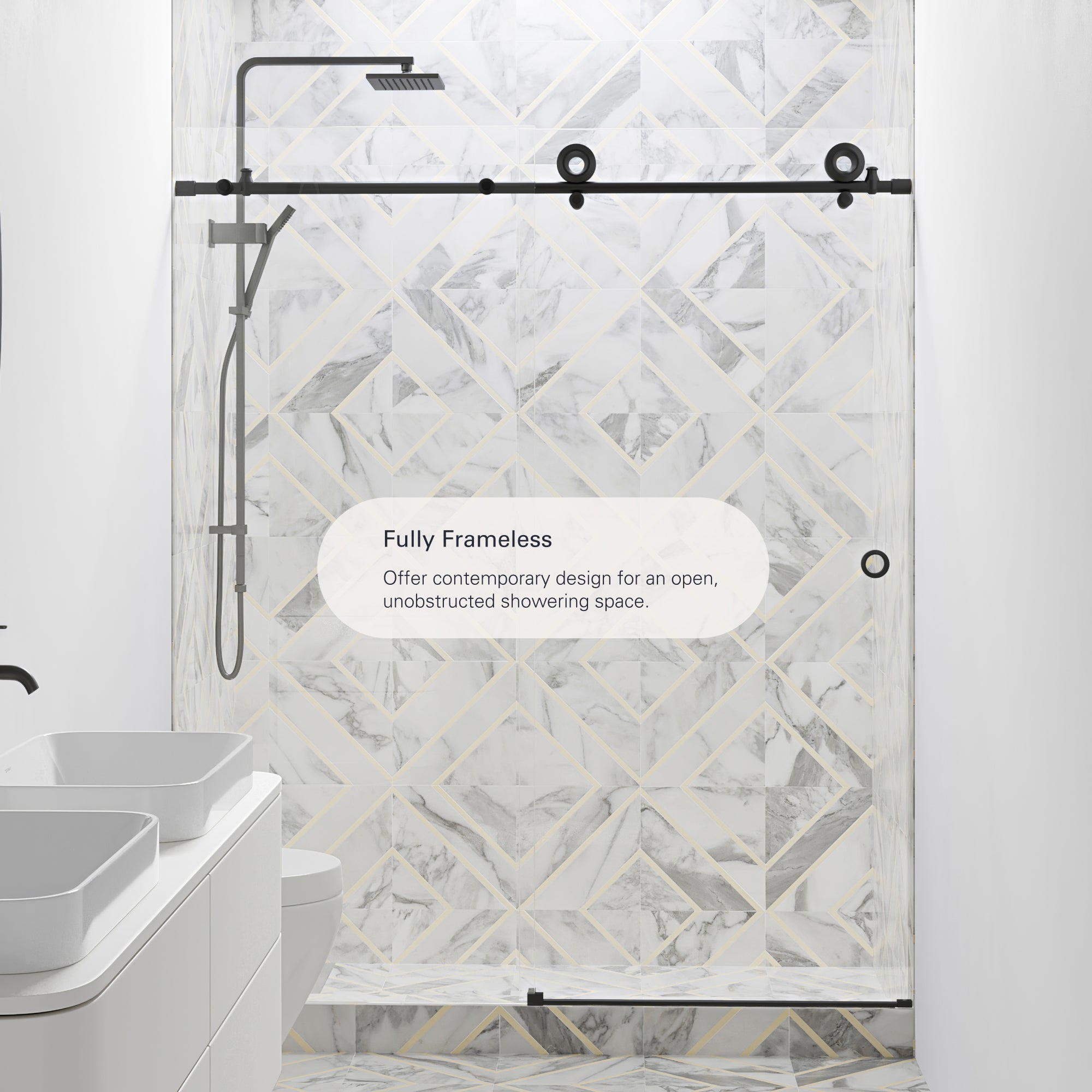 Hugo Frameless Sliding Bathtub Door