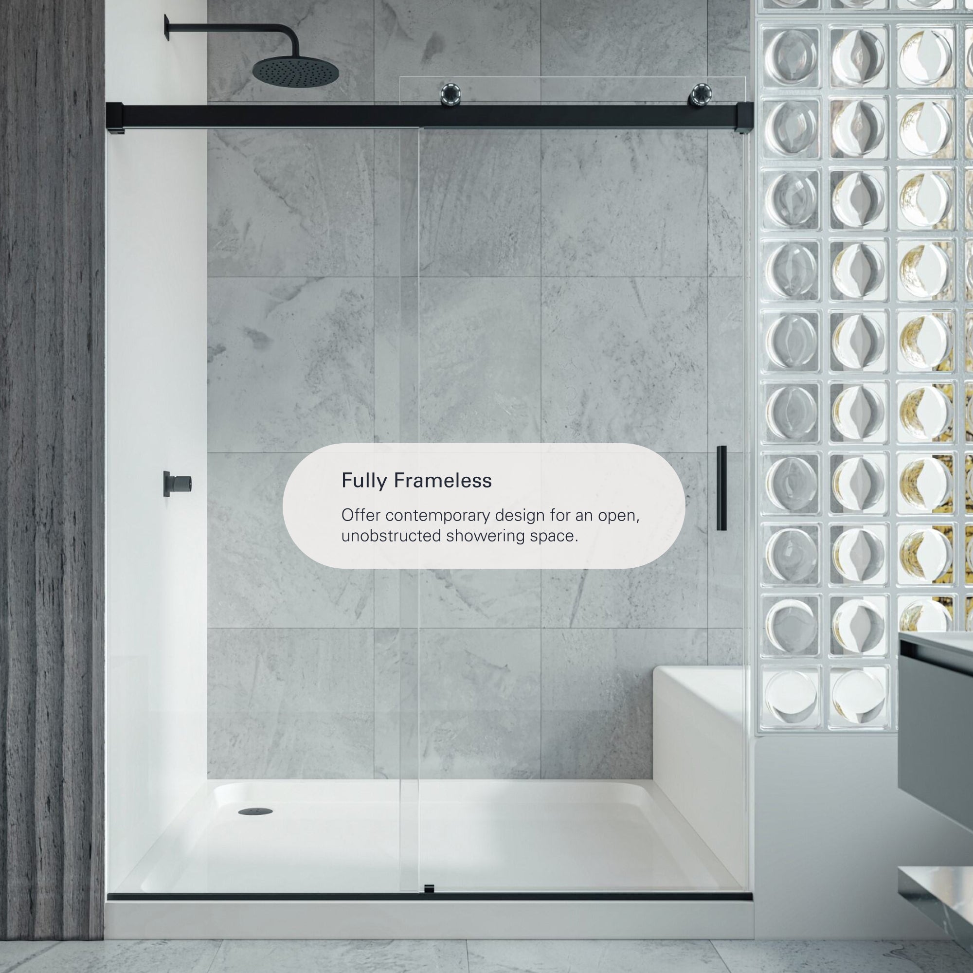 Runway Frameless Sliding Shower Door