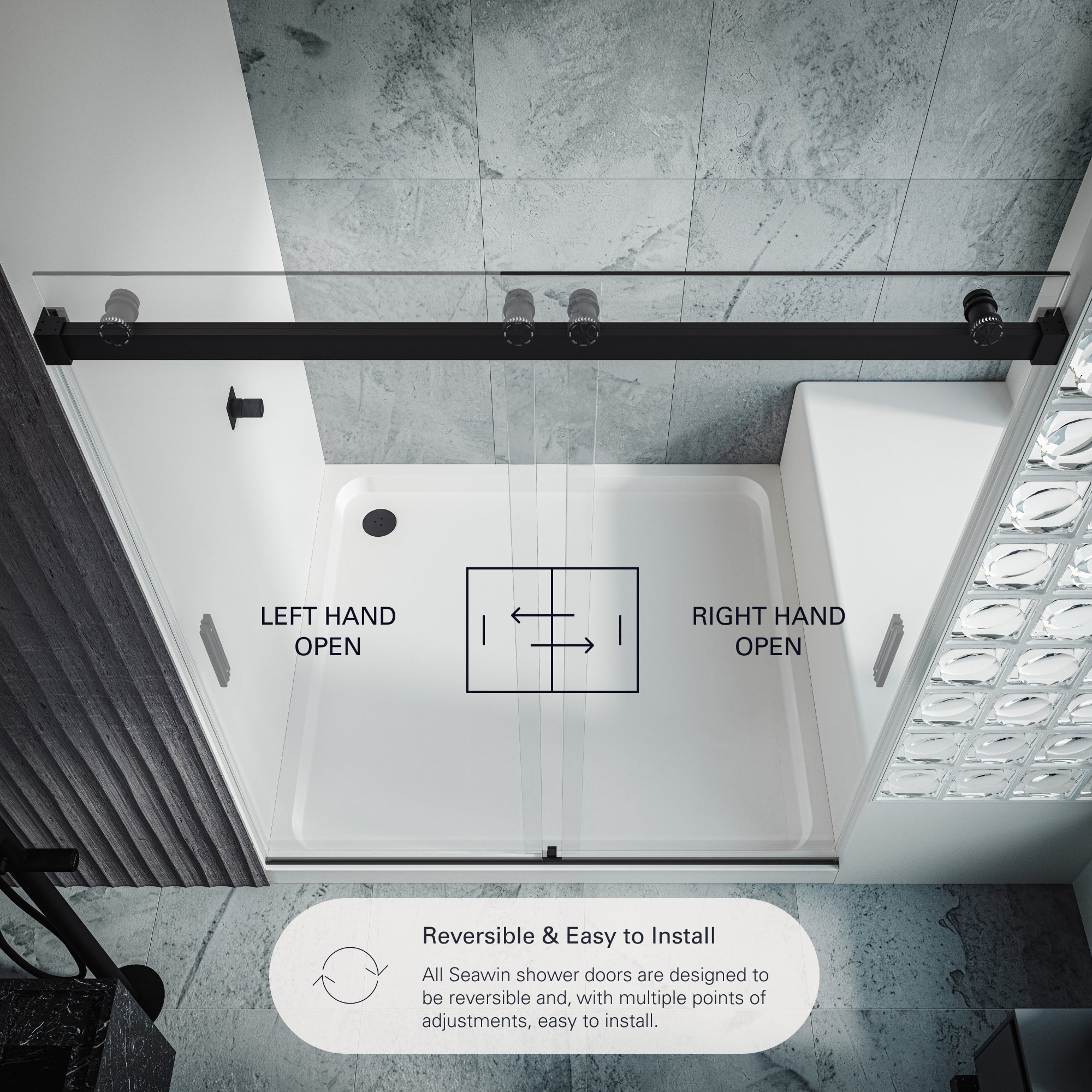 Runway Frameless Sliding Shower Door