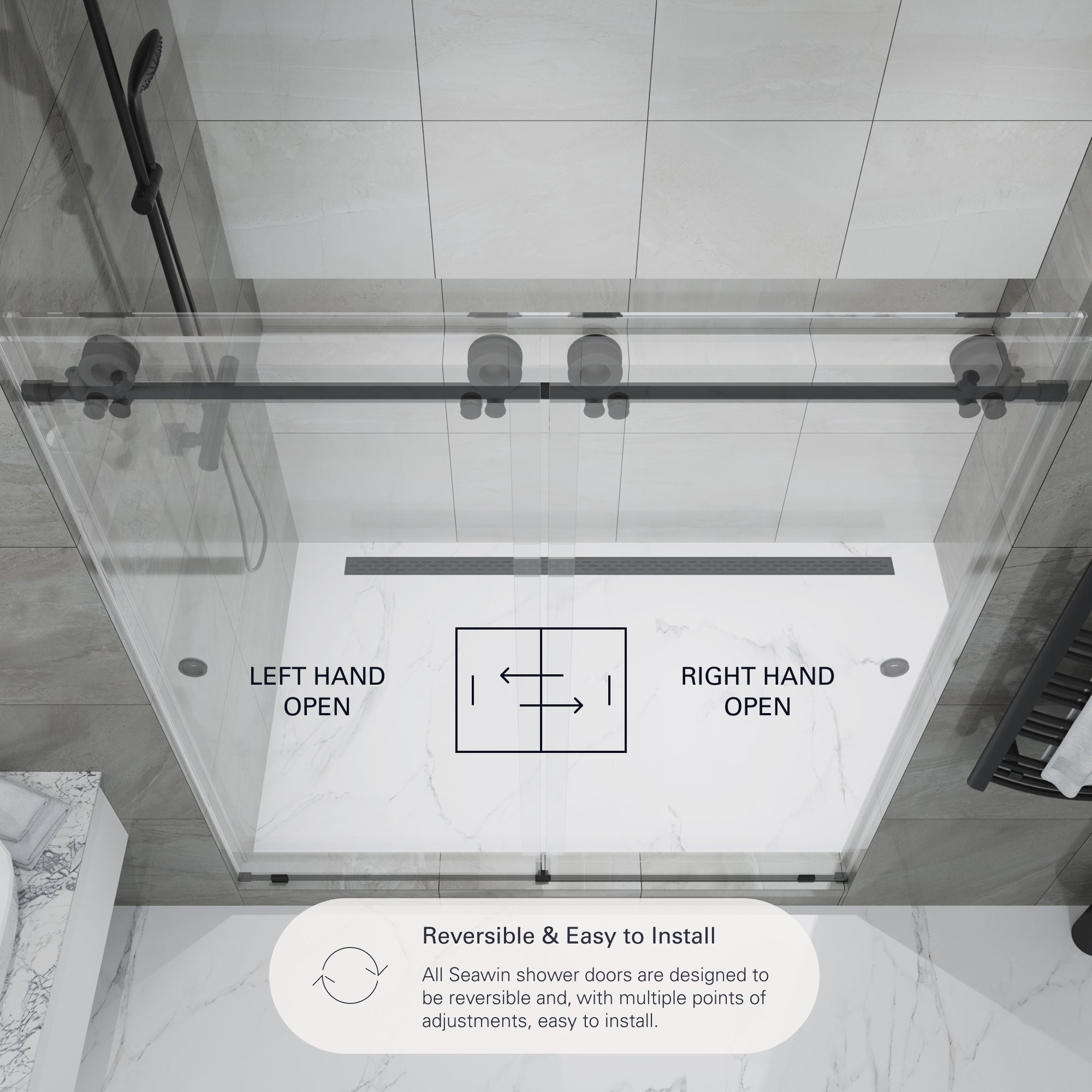 Crystal Frameless Sliding Bathtub Door