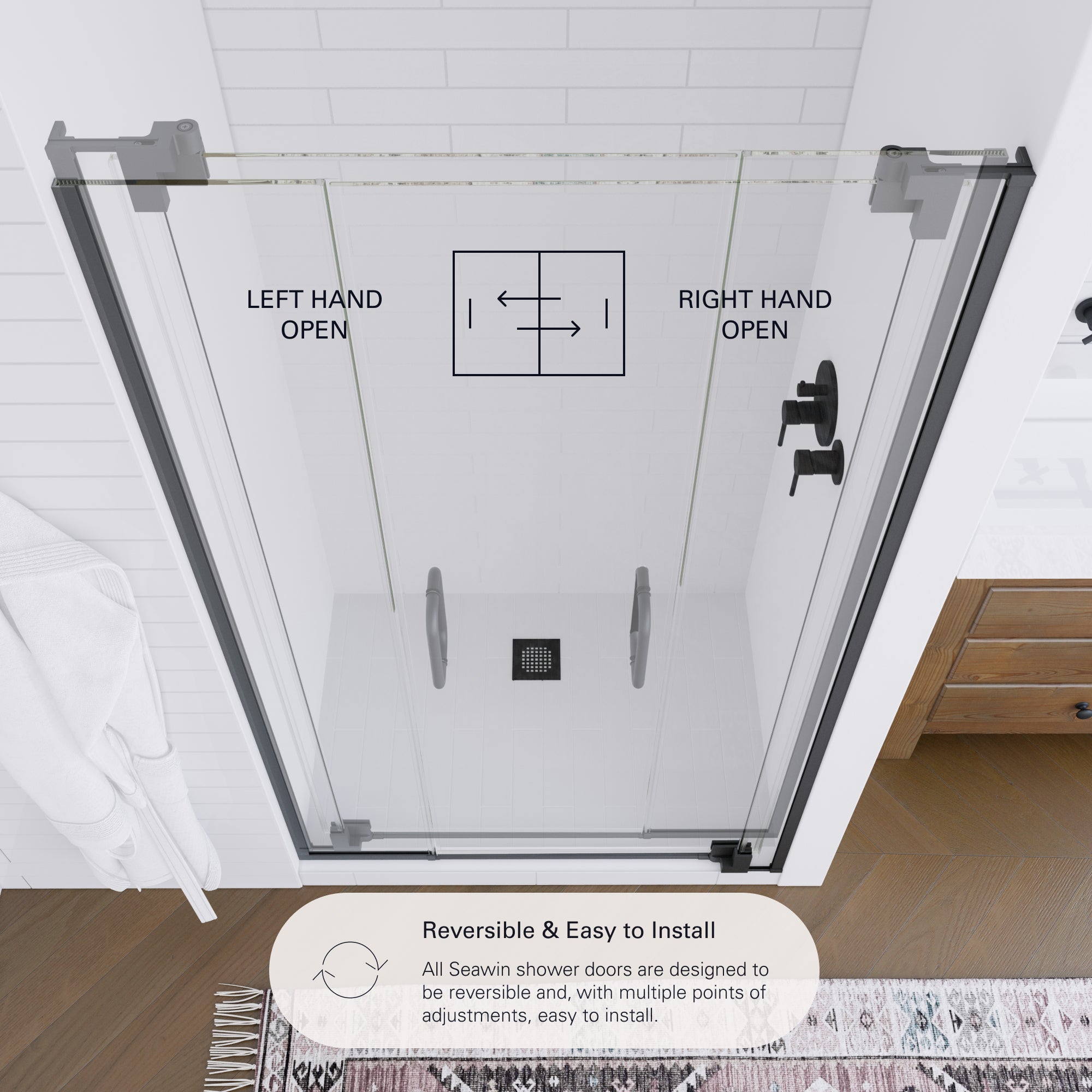 Flex X Duo Frameless Pivot Shower Door