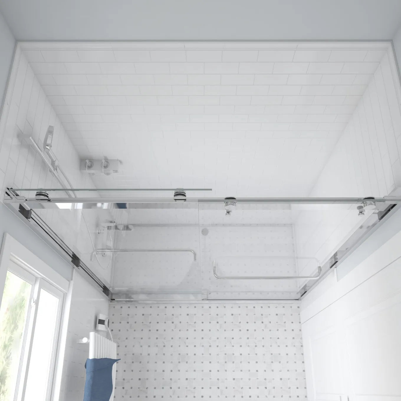 Verona Light Frameless Bypass Sliding Shower Door